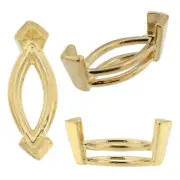 14K Yellow Gold Marquise Wire Basket Setting Mounting V-End Prongs 0.05ct-4.00ct