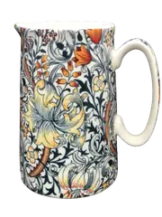 Fine China Milk Jug Blue Lily Design 18cm Heritage Brand New 1000ml 34oz