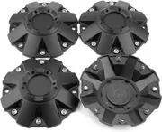 180mm 7.09in Wheel Center Caps for C806805-1 C108015-16B01 C806806 Wheel Center Hubcaps,4 Pack Black Center Cover Replacement