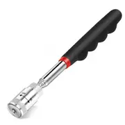 Portable Magnetic Pick Up Tool Extendable Telescopic LED Torch Magnet Rod - 80cm