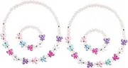 ifundom Toddler Jewelry Set 2pcs Girls Butterfly Necklace Decorative Kids Charm Bracelet Butterfly Wrist Chain Necklace