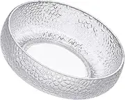 ASAKKURA Clear Glass Salad Bowl Fruit Dessert Container for Home Tableware Chic Design Versatile for Snacks Smooth Surface for Storing Fruits and Treats