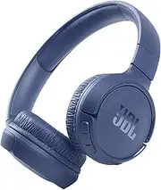 JBL Tune 510BT, JBL Pure Bass Sound, Wireless Bluetooth 5.0 Streaming, Up to 40H Battery Life and Speed Charge (5mins = 2H), Multi-Point Connections, Hands-Free Calls, Blue