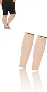 Honwor Leg Compression Sleeves for Men and Women - Plus Size Calf Support Sleeve for Varicose Veins, Shin and calf Pain Relief, Graduated Circulation Recovery