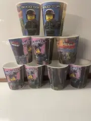 x 9 McDonald's The Lego Movie Wyldstyle Promotional Plastic Cups - 2013