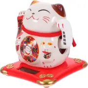 Solar Chinese Cat Waving Arm Waving Cat Money Cat Statue Maneki Neko Cat Solar P
