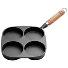 4 Hole Frying Pot Pan Non-Stick Egg Frying Pan Pancake Pan Cast Iron Omelet Pan