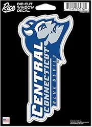 Rico Industries NCAA Central Connecticut Blue Devils 5" x 7" Vinyl Die-Cut Decal - Car/Truck/Home Accessory
