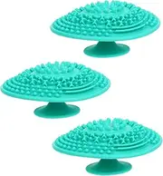 AUTSUPPL 3Pcs Silicone Makeup Brush Cleaning Pad Portable Makeup Cleaner Mat with Suction Cups Flexible Design for Deep Cleaning Brushes for Easy Makeup Residue Removal