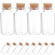 12pcs Glass Bottles Vials Jars Glass with Cork Stopper Storage Bottles Mini