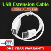 Premium USB Extension Cable Copper Core Type-A Male to Female White 1M AU Stock