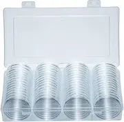 60pcs Clear Coin Cases Transparents 40mm Round Coin Storage Box Medals Holder For Hobbyists And Souvenir Enthusiasts