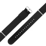 WATCHBAND DW 各品牌通用 不鏽鋼扣頭 尼龍錶帶-黑色
