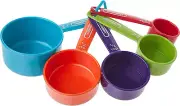 HIGH QUALITY Professional Plastic Measuring Cups with Coffee Spoon, Set of 5