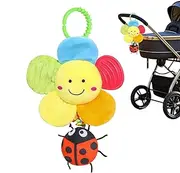 Stroller Hangable Toys,Travel Activity Plush Animal Wind Chime | Skin-Friendly Toddler Wind Chime for Bassinet, Crib and Car Seats