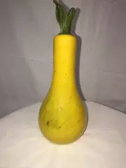 Hand Made Blown Glass Pear / Yellow Made in Romania #4