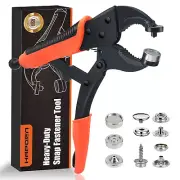 Heavy Duty Snap Fastener Tool Adjustable Snap Setter Tool Includes 40 Sets 15Mm