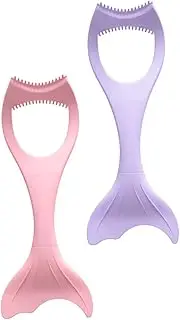 CRILSTYLEO Elegant Eye Makeup 2pcs Silicone Eyeliner Stencils Lash Spoolies and Mascara Drawing Tools