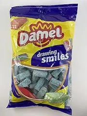 Damel Mini Jumbo Sour Raspberry Tubes 1kg Bag