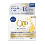 NIVEA Q10 Anti-Wrinkle Nourishing Day Cream SPF15 50ml – Dry Skin Care