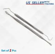 German Dental Tartar Remover Scalers Teeth Scraper Calculus Plaque Removal 2 Pcs