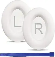 umvowuxa Replacement Earpads for Bose QuietComfort 45 (QC45)/QuietComfort SE (QC SE)/Quiet Comfort Wireless Headphones, Ear Cushions with Softer Protein Leather and Memory Foam (White)