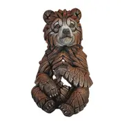 Edge Sculpture - Bear Cub Figure - Stone Resin - Garden & Home Decor