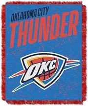 NORTHWEST 1NBA-01905-0033-RET 46 x 60 in. Oklahoma City Thunder Woven Jacquard Throw Blanket