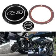 Black 103 Derby Timing Timer Cover For Harley Dyna Softail Touring Electra Glide