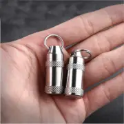 Titanium EDC Waterproof Container Pill Storage Box Outdoor Travel Survival Tool