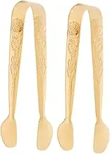 Gatuida 2pcs Rose Pattern Sugar Tongs Stainless Steel Serving Tongs for Appetizers Charcuterie and Desserts