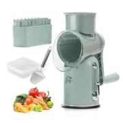 5-in-1 Rotary Cheese Grater with Hand Crank – Multi-Functional Vegetable Slic...