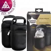 Tommee Tippee Closer to Nature Insulated Baby Bottle Carrier│2Pk│Warm & cold│New