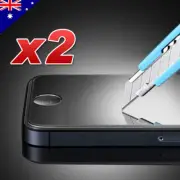 2xScratch Resist Tempered Glass Screen Protector for Apple iPhone 5/5S/5C/SE 1st
