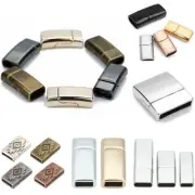 Magnetic Clasps Bracelets Connector End Clasp Flat Leather Cord Buckle 1-10Pcs