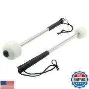 Waziaqoc 2Pcs Bass Drum Mallet, 11.81 Inch Wool Felt Head Drum Mallet Stick,