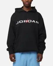 [JORDAN] Jordan Essentials Fleece Air Stretch Hoodie Black - Size L L Black