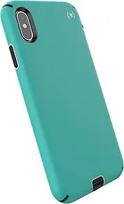 Speck iPhone Xs Max Presidio Sport Case, IMPACTIUM 10-Foot Drop Protected iPhone Case with 360-Degree Port Protection, No-Slip Exterior and Anti-Microbial Technology, Jet Ski Teal/Dolphin Grey/Black