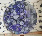 Purple Agate Coffee Top, Geode Agate Stone Living Room Furniture Top, Home Decor