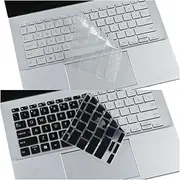 [4-Pack] Keyboard Cover Compatible with ASUS ZenBook 14 OLED 2025 UX3405C 14-inch Laptop Notebook Silicone TPU Keyboard Protector Skin (2High Transparency+2Clear Black)