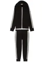 Moncler Kids Striped Cotton Tracksuit - Black - 12A (12 Years) 12A (12 years)