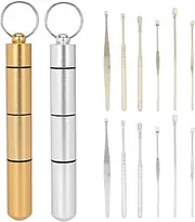 Ear Wax Removal Kit Stainless Steel Reusable Ear Cleaner Set Gold Silver for Comfortable Ear Cleaning