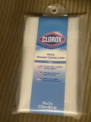New Clorox PEVA Shower Curtain Liner 70x72" White