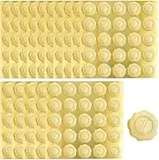 ASTIMESA 375 Pcs Gold Embossed Heart Envelope Seal Stickers, Wax Looking Wedding Envelope Sticker Seals Labels, Self-Adhesive Heart Stickers for Envelopes Sealing Party Invitations (15, Gold)