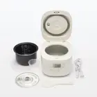 MUJI Rice cooker MJ-RC3A3 3 Cup With Rice Scoop Holder 100V White From Japan New