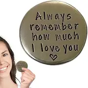 Pocket Tokens | Pewter Handmade Tokens of Love,Love Coin Collection Commemorative Keepsake to Inspire and Make Him/Her Lucky