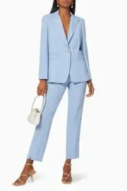 New MARELLA (Max Mara) SENTA Blazer & FILM Pant Suit - Light Blue - Italian 50