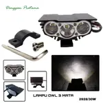 ULTRAFIRE OWL LED 聚光燈 3 眼摩托車車