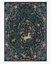 305' x 425' | Machine Washable Runner Rug | Kid & Pet Friendly | Indoor Rug | Iris Apfel Dreamweaver Blue Multicolour Rug | Ruggable