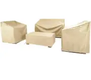 Patio Furniture Cover Set, 4 Piece Outdoor Furniture Cover Waterproof, Beige